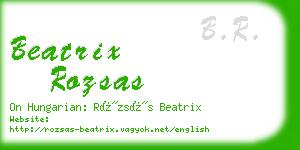 beatrix rozsas business card